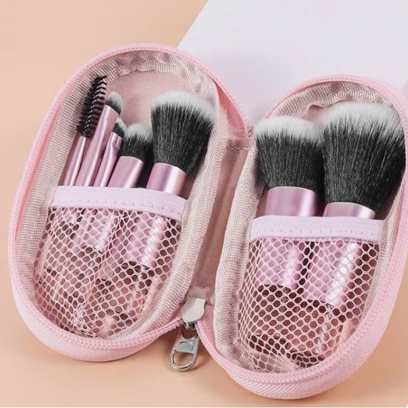 NWT No Label 10pc Makeup Brush Set with Travel Bag - Picture 4 of 9
